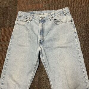 VTG Levi's 505 Jeans Mens 34x32 Light Wash Regular Fit Straight Leg Denim 90s